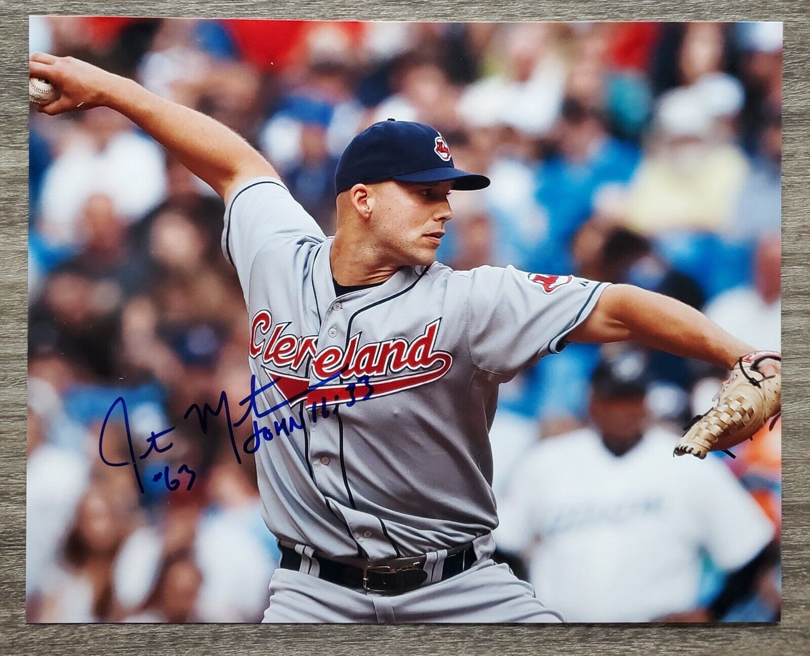 Justin Masterson Signed 8x10 Photo Poster painting Cleveland Indians MLB RAD