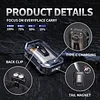 Mini Keychain Flashlight with Magnet, USB C Rechargeable, LED & COB Portable Clip on Flashlights-8 Modes