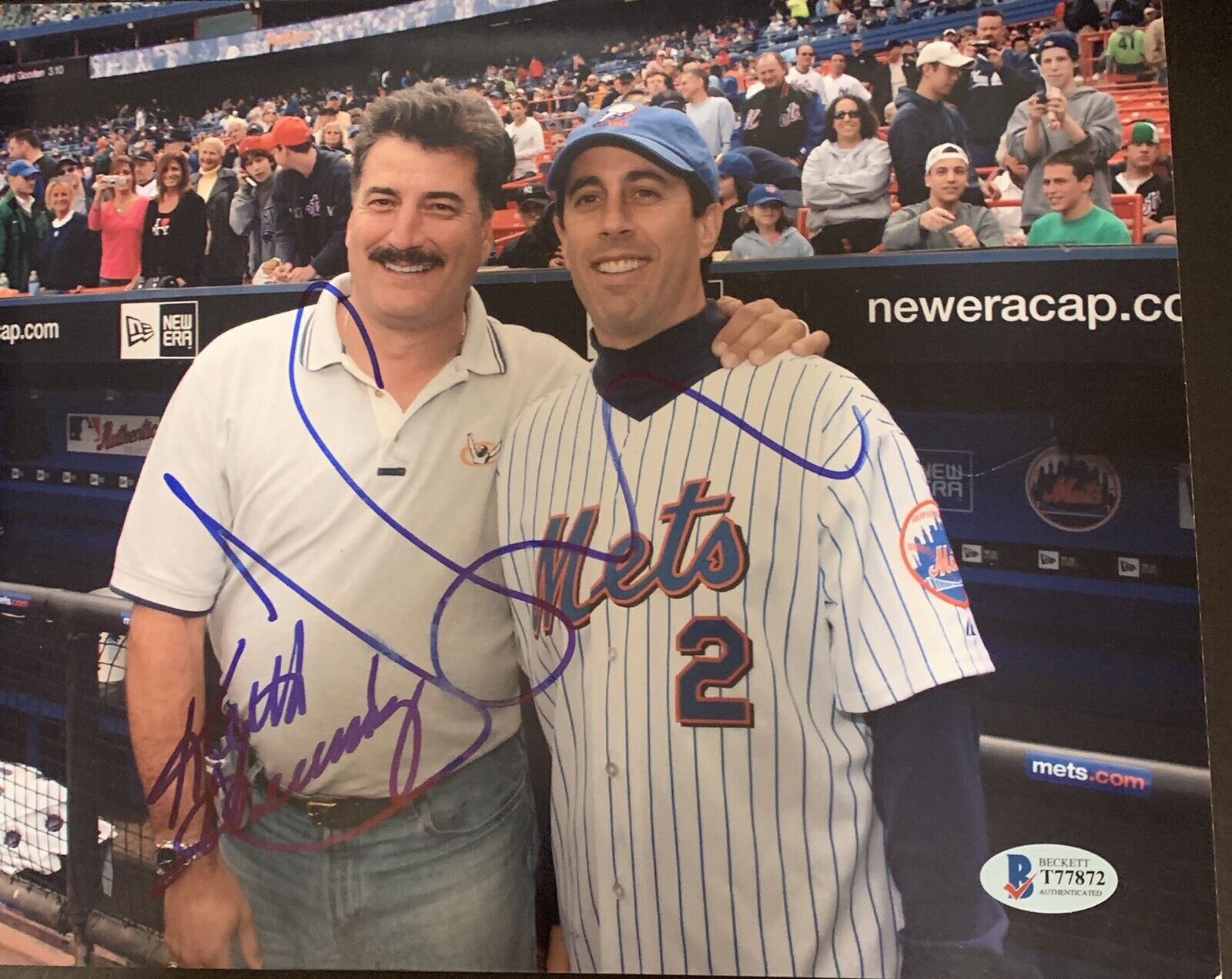 Jerry Seinfeld Keith Hernandez Signed Auto 8x10 Photo Poster painting Beckett/Psa Coa