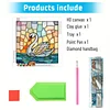 Kit d&rsquo;art diamant&eacute; partiel en forme de scigne en vitrail en vitrail sp&eacute;cial 5d DIY 30x30cm