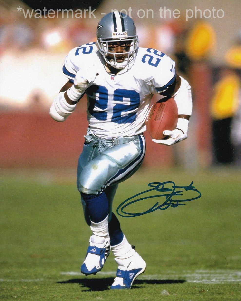 EMMITT SMITH SIGNED AUTOGRAPH 8X10 Photo Poster painting DALLAS COWBOYS