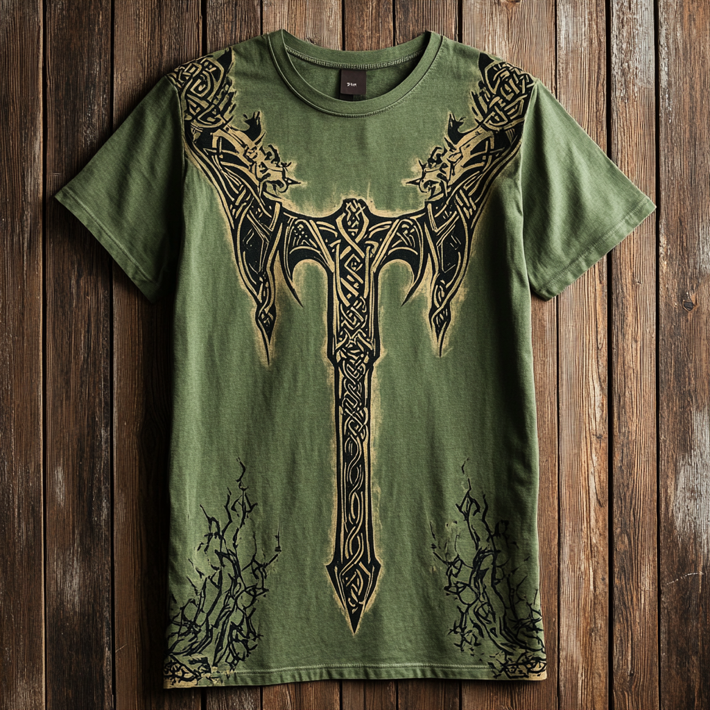 Men's Viking Totem Axe Knot Vintage T-Shirt / Rvogue / Rvogue
