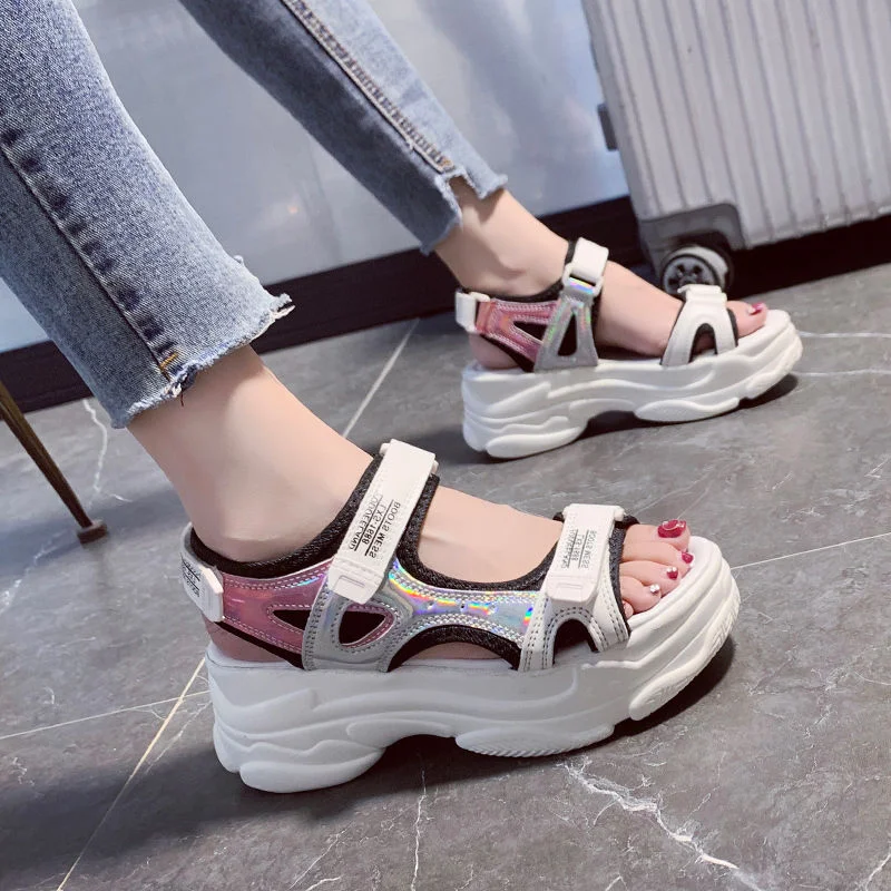 Women's Sports Sandals Summer 2020 New Korean Style Platform Sandals Beach Shoes Women Ins Women Sandals