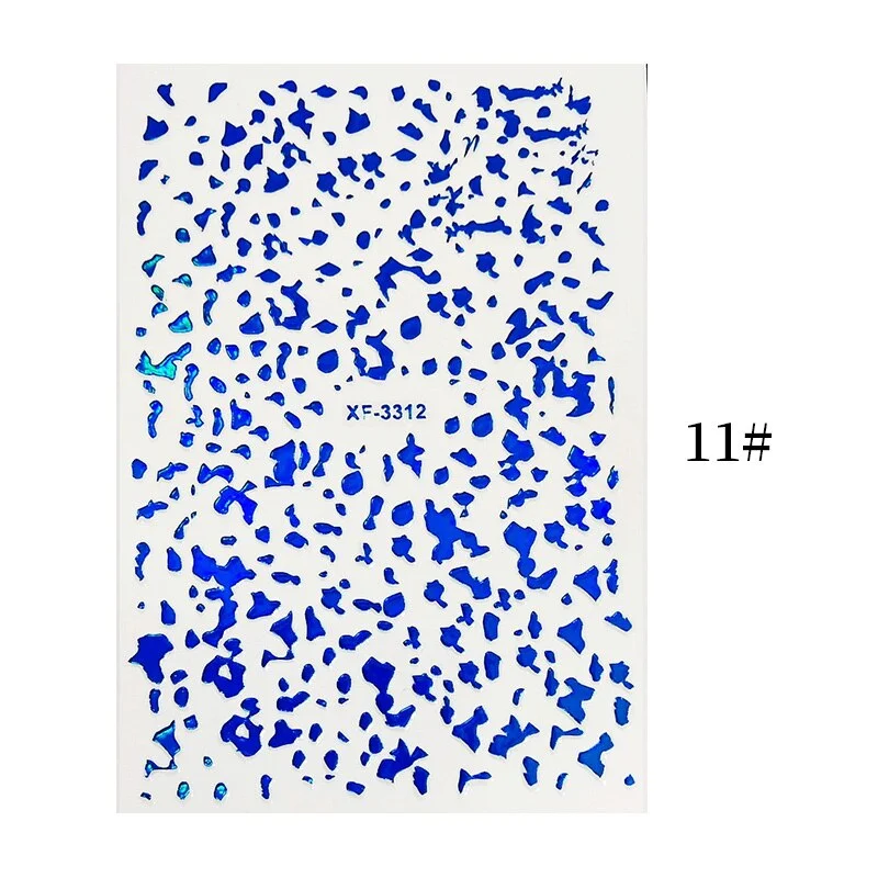 1PC Zebra Serpentine 3D Nail Stickers Fluorescence Green Leopard Prints Sliders Animal Skins Nail Art Decoration For Manicures