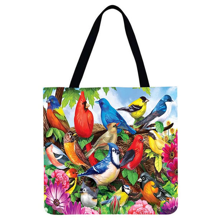 Birds - Linen Tote Bag