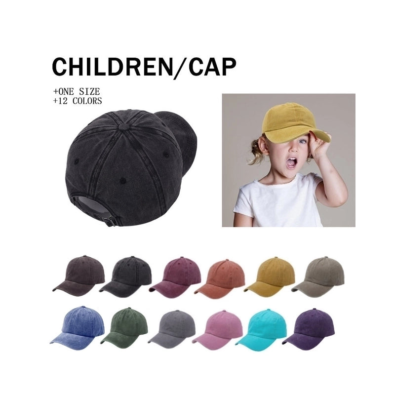 Children Unisex Fashion Solid Color Baseball Cap