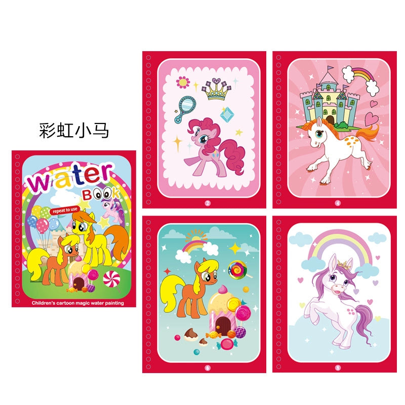Children’s Magic Water Painting Book Repeated Graffiti Educational Painting Book Scene Early Education Cognitive Matching Quiet Book