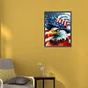 Diamond Painting-DIY Full Round Drill Eagle and Flag
