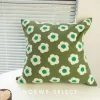 Daisy Floral Embroidery Home Living Creative Cushion Pillow Cover