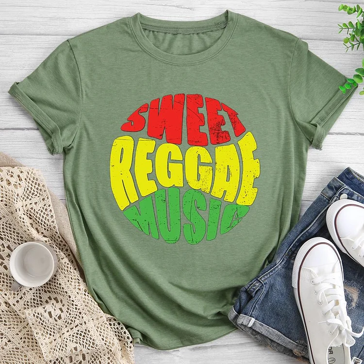 sweet reggae music Round Neck T-shirt