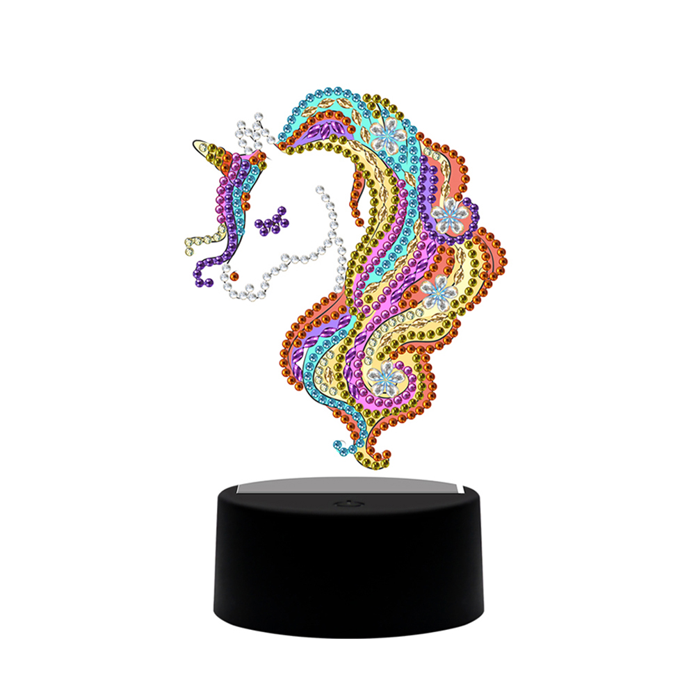 

Horn Horse - DIY Creative Diamond LED Lamp, 501 Original