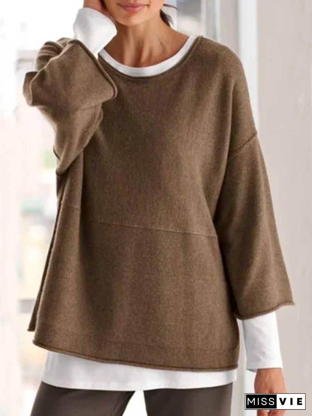 Plain Casual Thin Sweater
