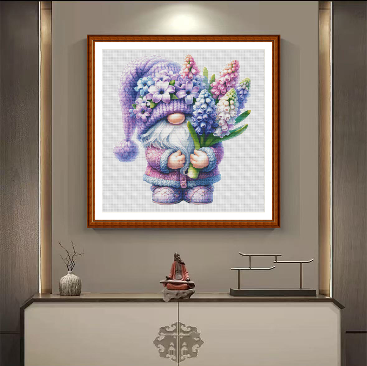 1set DIY Printed Cross Stitch Kit, 【ZZ4936- Hyacinth Dwarf】crossstitch kit Painting Fairy Cross Stitch
