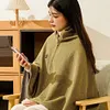 Wearable USB Electric Heated Blanket Heating Electric Blanket Shawl (Green)