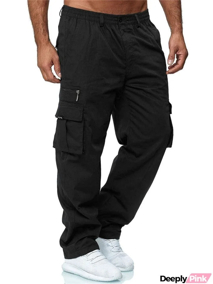 Men's Casual Cozy Straight Leg Outdoor Cargo Pants