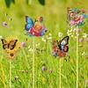 6Pcs Flower Butterfly DIY Diamond Painting Kits Garden Stakes Diamond Art Kits
