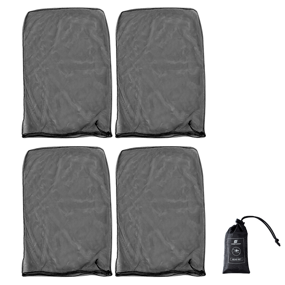 

4pcs Outdoor Camp Mosquito Repellent Head Netting Anti Pest Face Cover Mesh, Army green, 501 Original