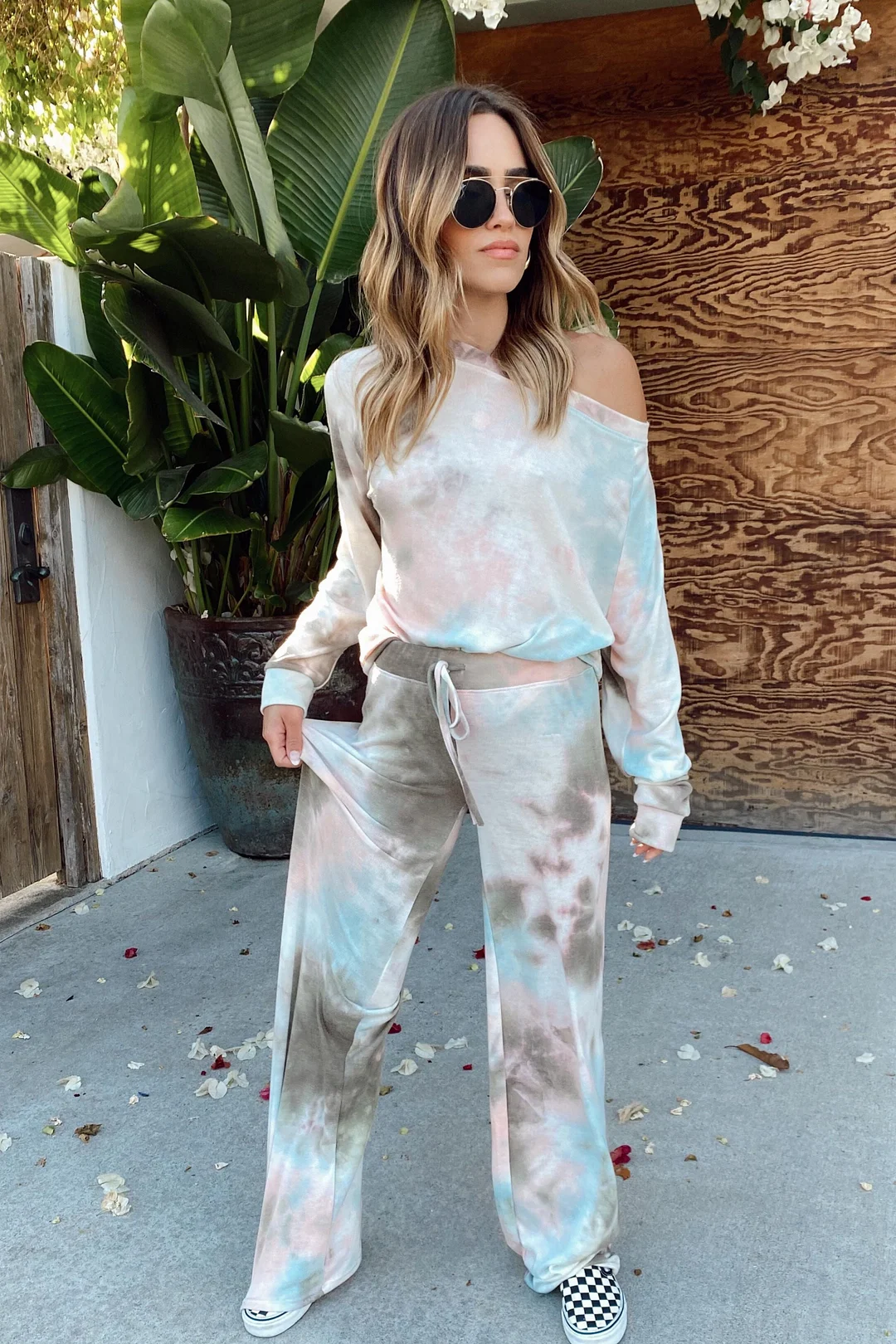 La Jolla Aqua Tie Dye Lounge Pants