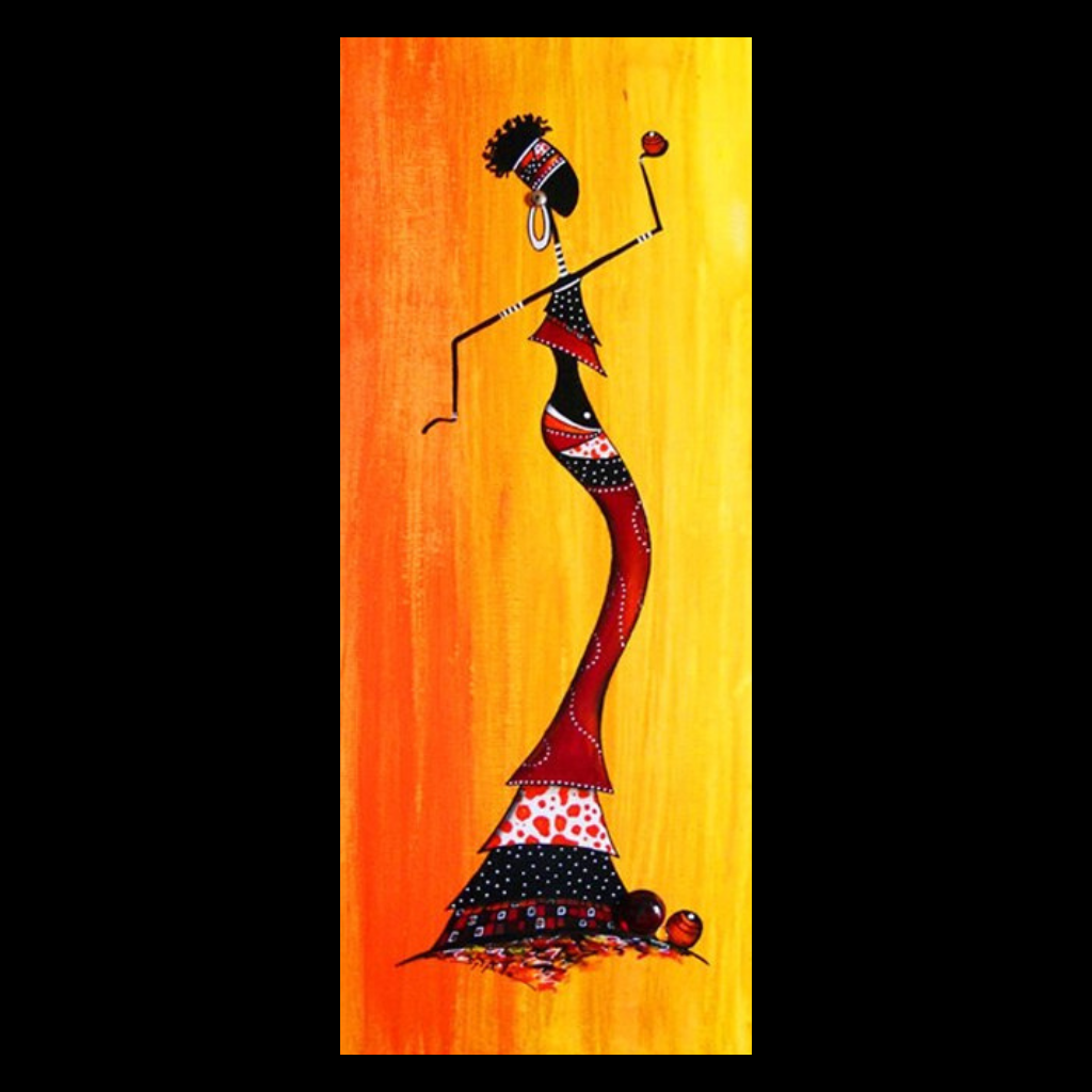 TRIBAL ABSTRACT WOMEN CANVAS
