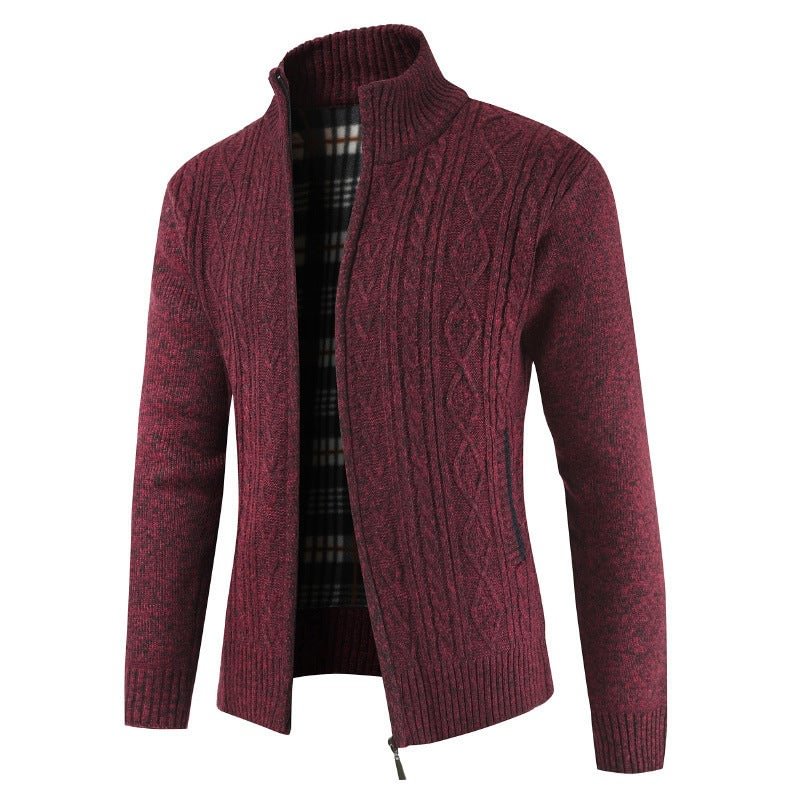Men's Stand Collar Thick Sweater - VSMEE