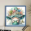 (US Only)Full Embroidery cotton Thread 11CT Printed Gnome Cross Stitch Kit 40x40cm