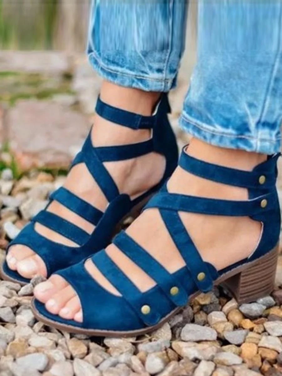 Spring Multi-Strap Heeled Sandals