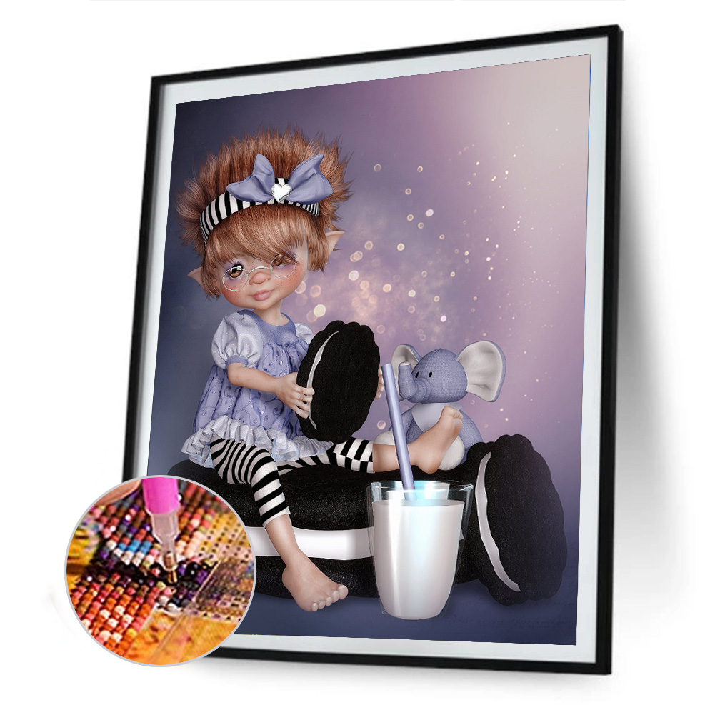 

(Multi-Size) Fairy Girl - Round/Square Drill Diamond Painting, Round diamond 40*50cm, 501 Original