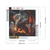 Schwarzer Drache - runder Bohrer Diamond Painting - 30*30cm