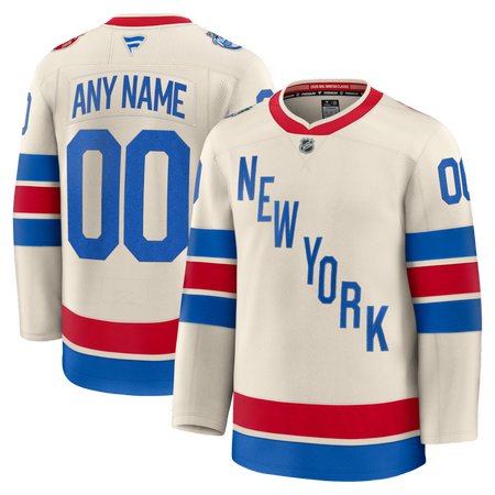 Men's New York Rangers  Beige 2026 NHL Winter Classic Premium Custom Jersey