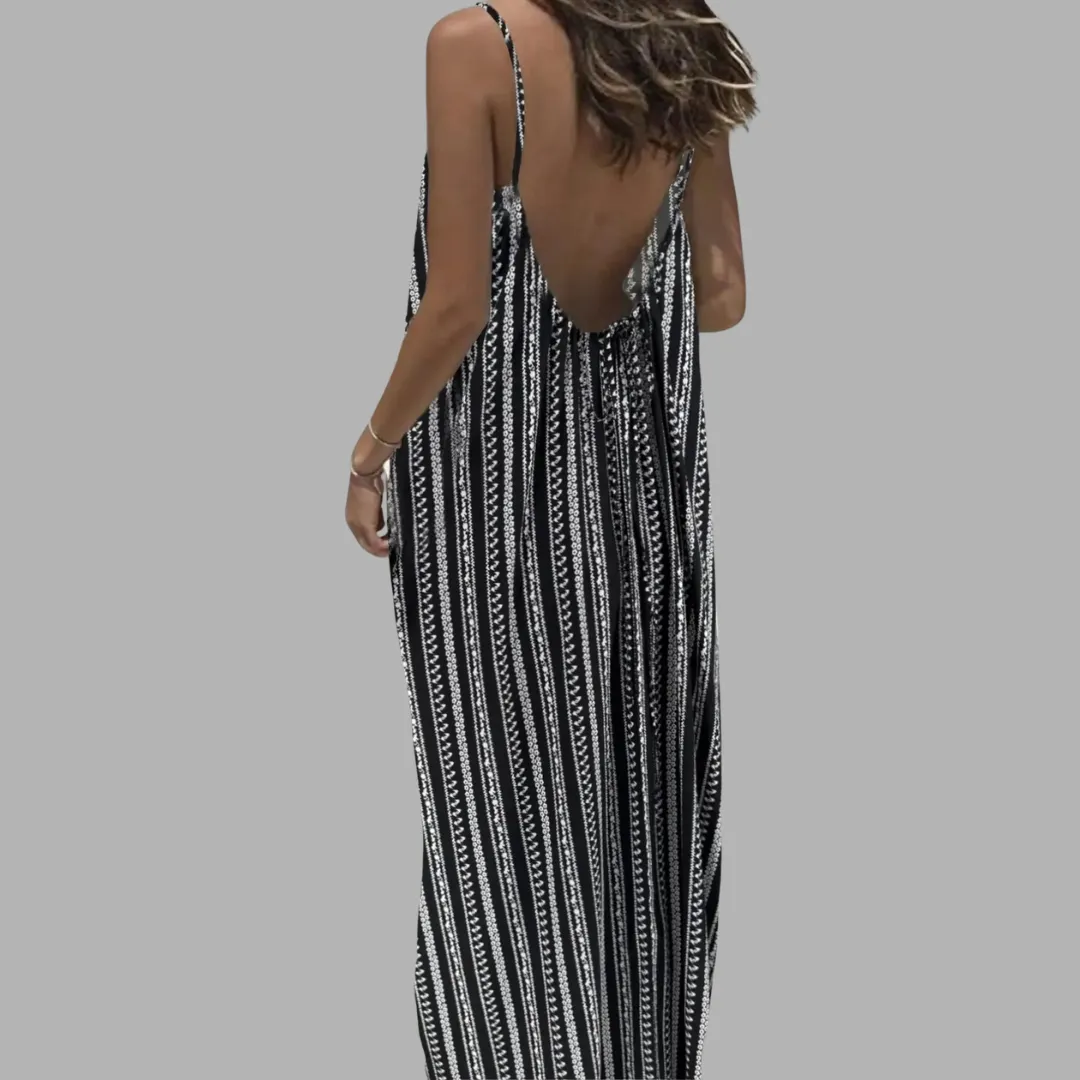 Elegant Relaxed Waist Maxi Dress