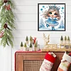 Snow Girl - Diamond Painting - Partial Special Shaped Drill(Canvas|30*30cm)