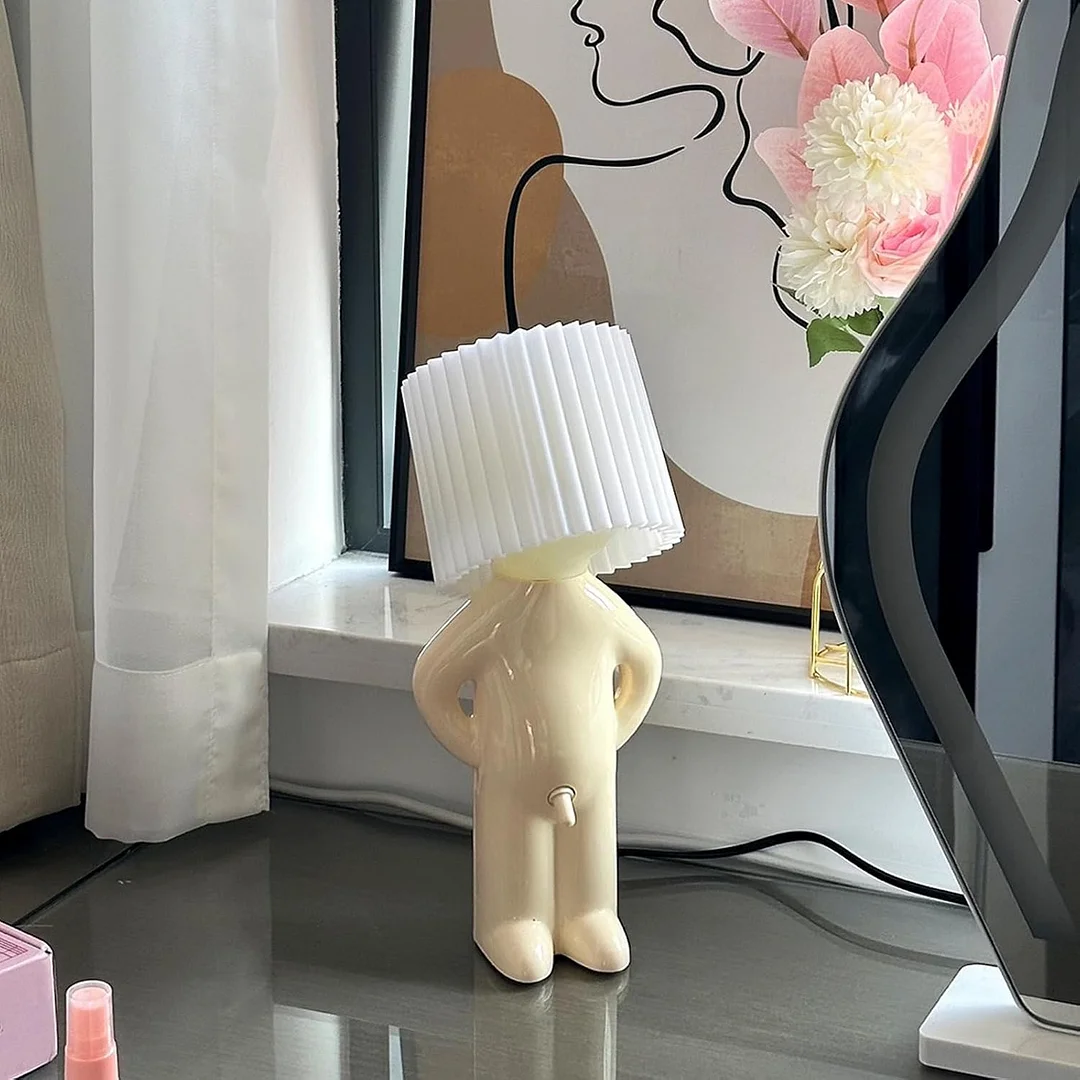Modest Mike Lamp,Shy Boy Table Lamp, Naughty Little Boy Lamp,Fun Night lamp for Adults,Light Creative Small Night,That Wiener Switch,Gift Valentines Day Present (Yellow-1)