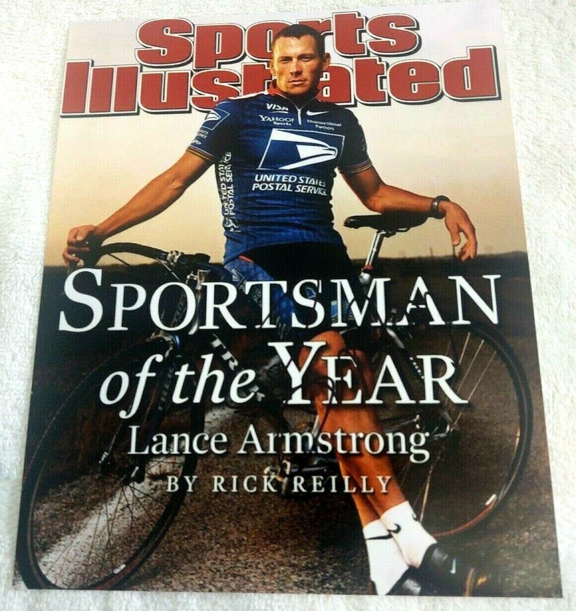 LANCE ARMSTRONG TOUR DE FRANCE SIGNED AUTOGRAPHED SPORTS ILLUSTRATED 8X10 Photo Poster painting