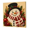 Framed Christmas Snowman - Pearls Painting Kit DIY Diamond Painting Pearl Dot Crafts 20x20CM
