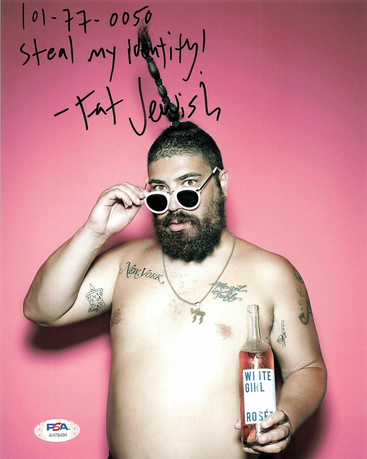 The Fat Jewish signed 8x10 Photo Poster painting PSA/DNA Josh Ostrovsky Autographed