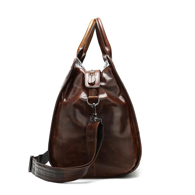 Large Capacity Waterproof Solid Color Soft Durable Retro Duffel Bags