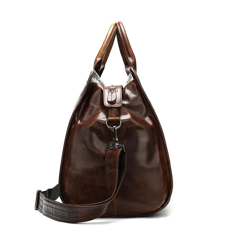 Large Capacity Waterproof Solid Color Soft Durable Retro Duffel Bags