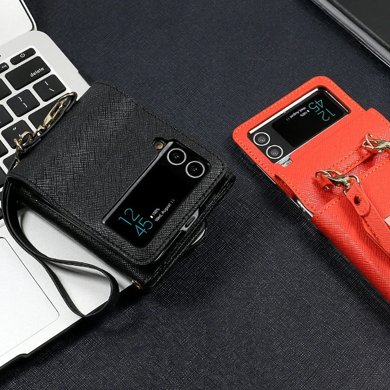 For Samsung ZFlip4 Folding Screen Wallet Phone Case