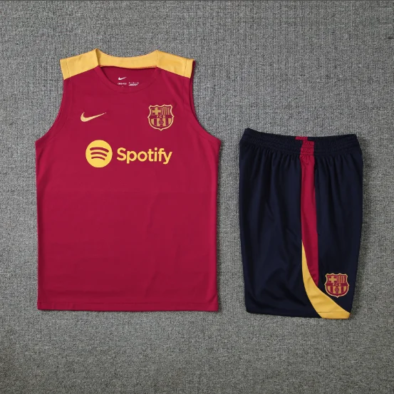 24/25 Barcelona Vest Training Kit Red Football Shirt Thai Quality