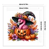 Halloween Pumpkin Flamingo-14CT Counted Cross Stitch 40*40cm/15.75*15.75in tapestrymarket