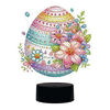 uk.everydayedeals DIY Diamond Painting LED Night Lamp - Flower Egg (7-Colored LED Lights)