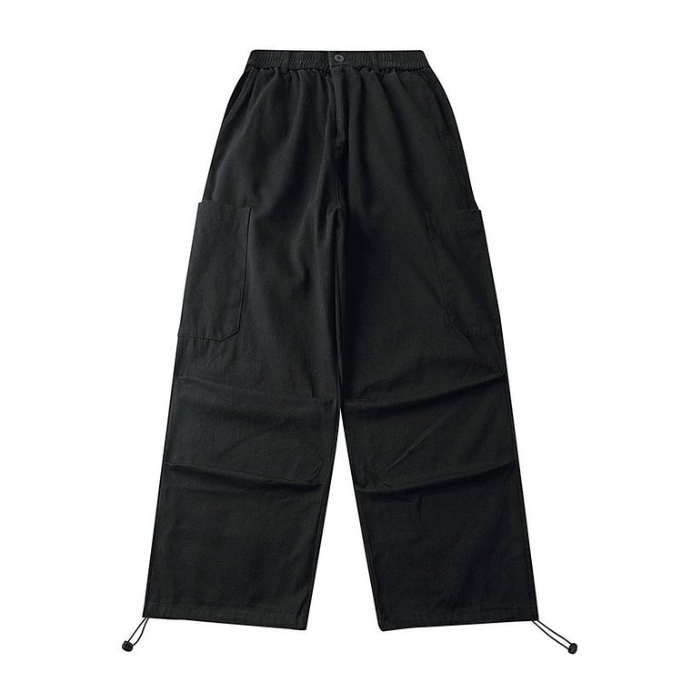 Military Style Camouflage Cargo Pants Men's plus Size Retro Sports Wide Leg Pants Street Fashion Ankle-Tied Trousers Men Pants