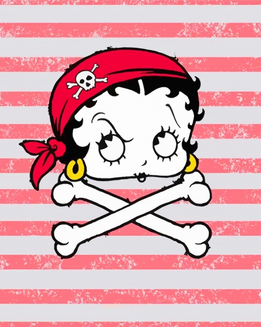 

Betty Boop Pirate Face – Paint By Numbers - 40*50CM, 501 Original