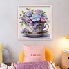 Flower Teacup-11CT Stamped Cross Stitch 40*40cm/15.75*15.75in tapestrymarket