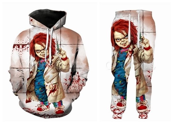 Halloween Terror Blood Child Of Chucky Play 3D All Over Print Tracksuits Hoodie Sweatshirts Joggers Pants Suit Women Men - Shop Trendy Women's Fashion | TeeYours