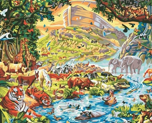 

Noah’s Ark Animal – Paint By Numbers - 40*50CM, 501 Original