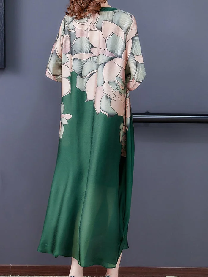 Elegant Printed Tencel Dress