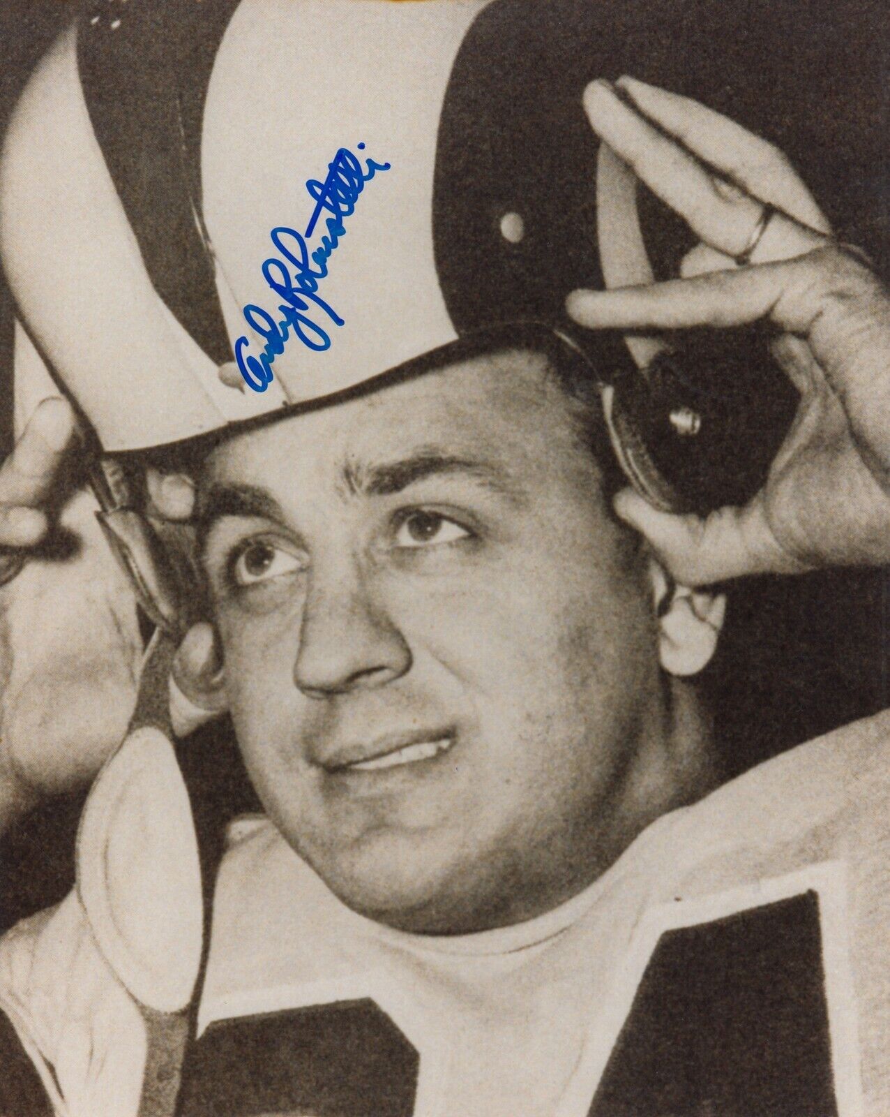 Andy Robustelli #0 8x10 Signed COA Los Angeles Rams 032419