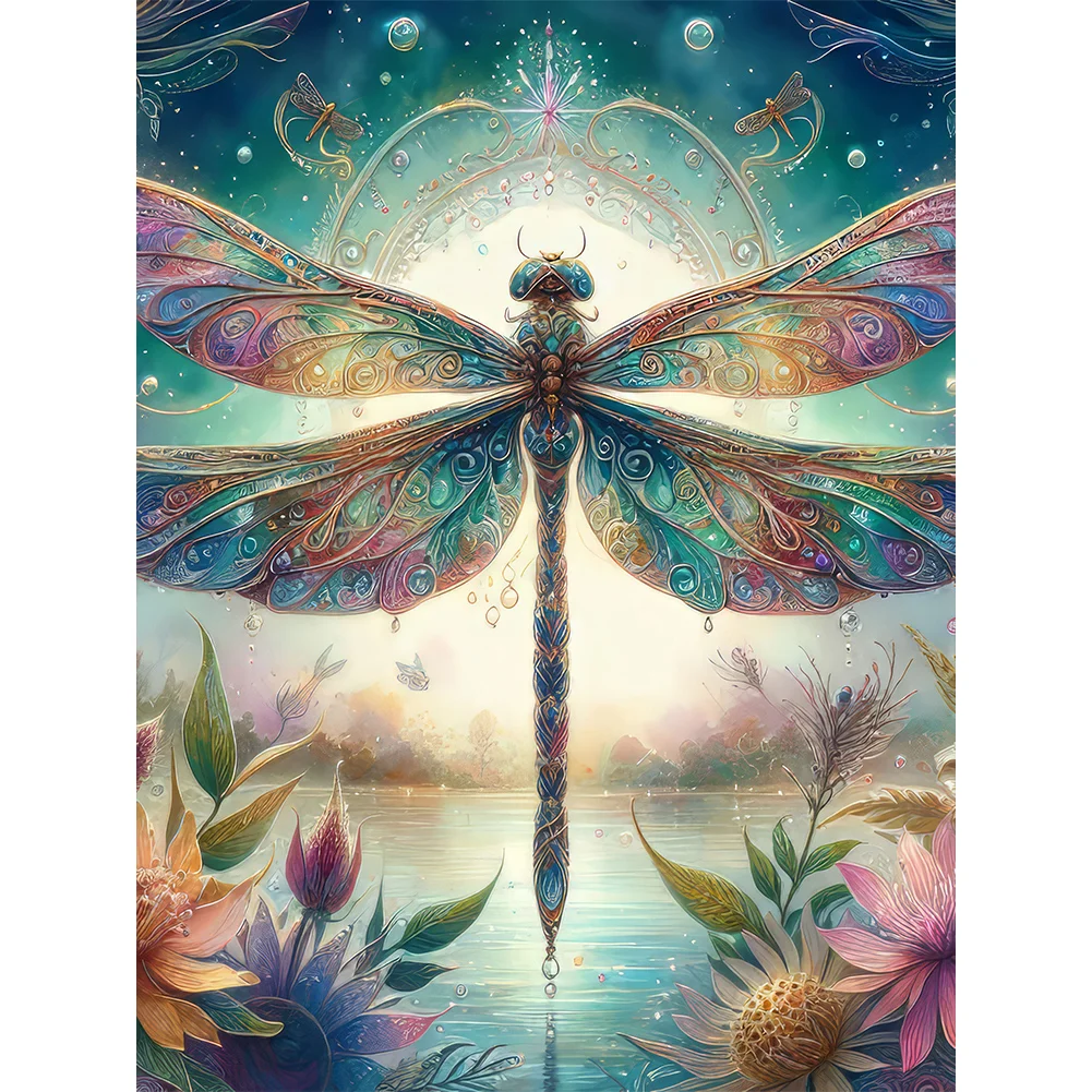 Full Round Diamond Painting - Dragonfly(Canvas|30*40cm)