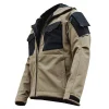 Breathable Warm Winter Soft Shell Jacket Autumn and Winter Wool Hooded Wear-Resistant Jacket Windproof and Waterproof
